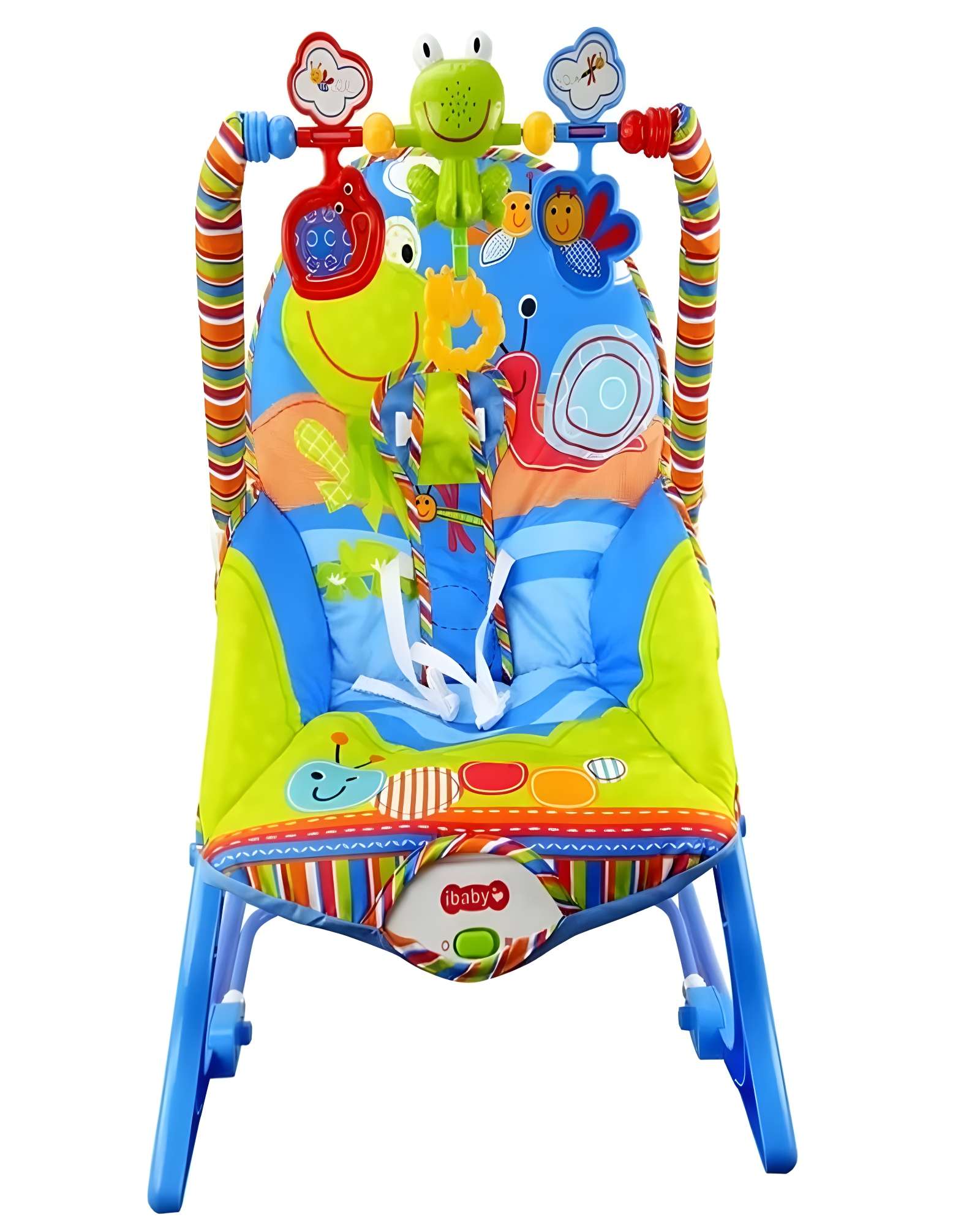 SILLA MECEDORA PARA BEBÉ CON VIBRACION AZUL - 3