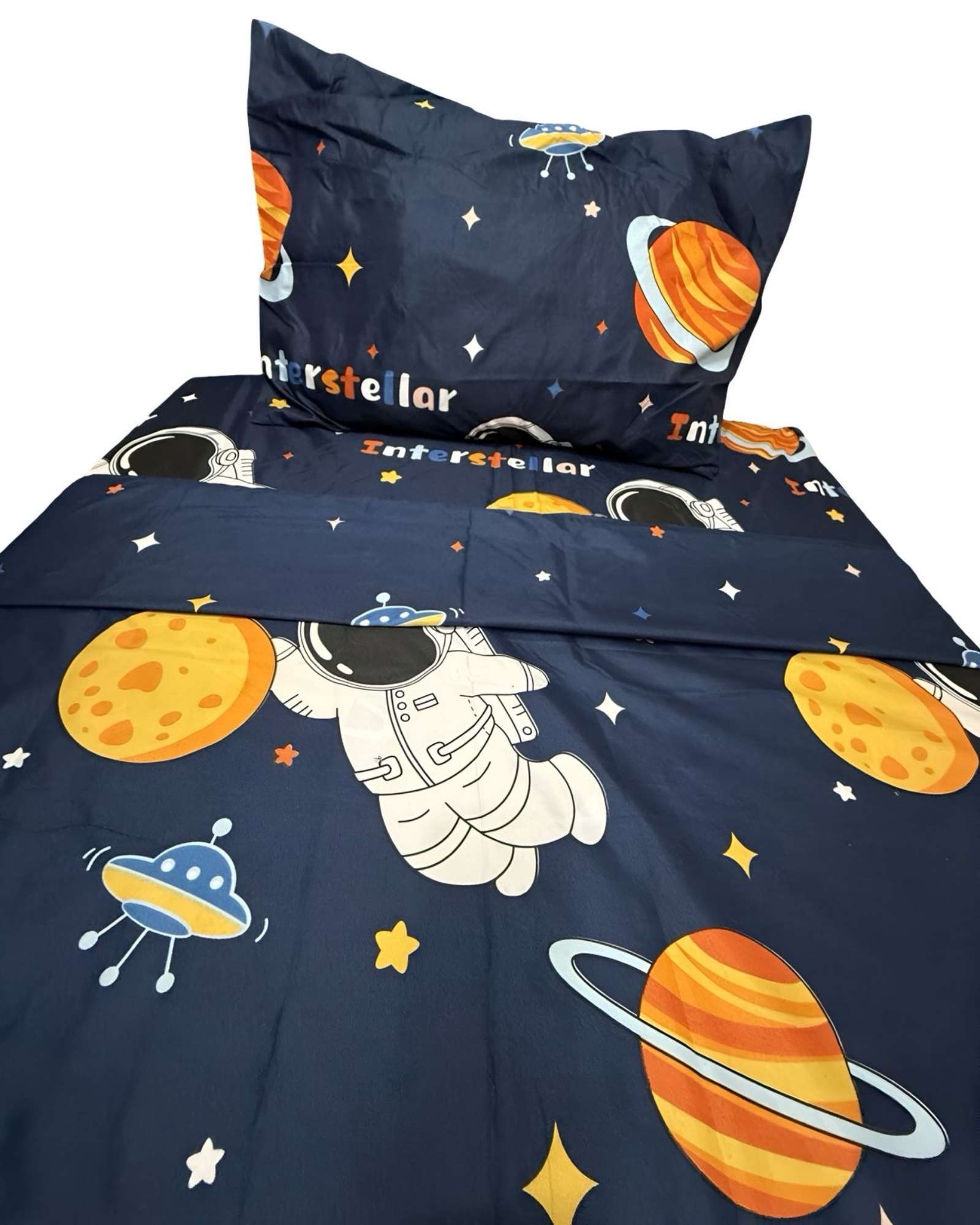 SET DE SÁBANAS NIÑA NIÑO INFANTIL 1 PLAZA ASTRONAUTA - 4