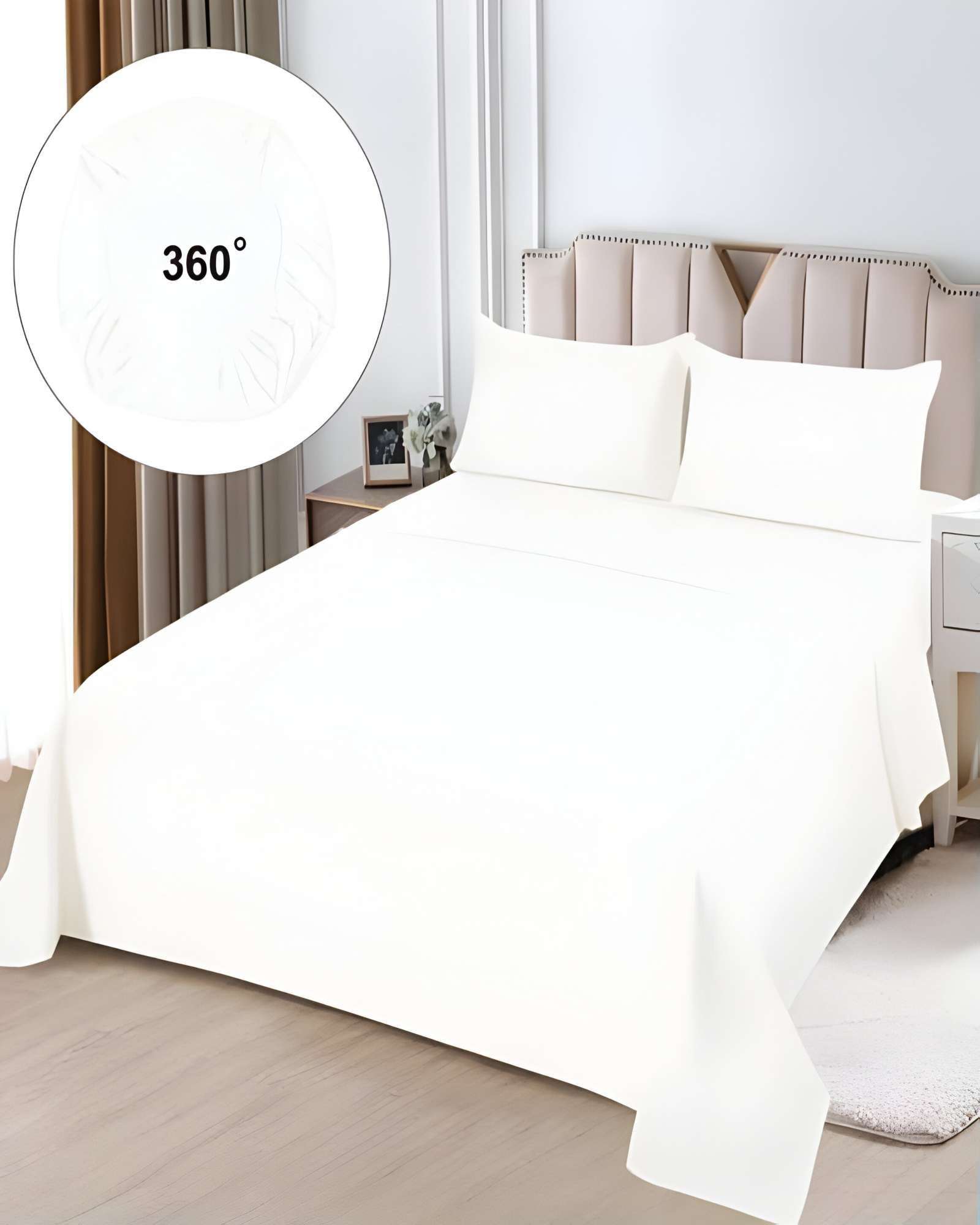 JUEGO DE SABANAS SUPERKING BLANCO S5 - 3