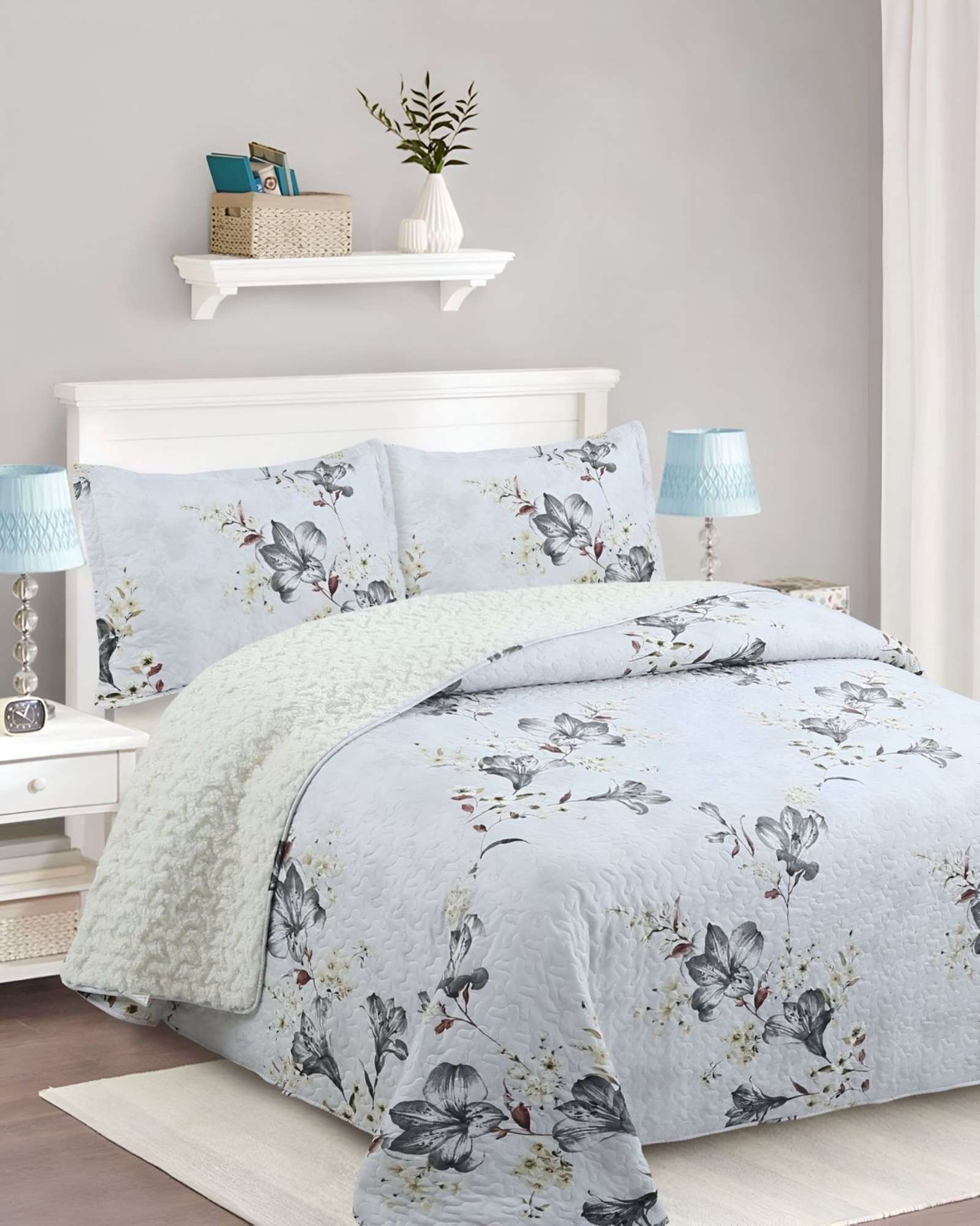 QUILT CON SHERPA 2 PLAZA BLANCO J13 - 4