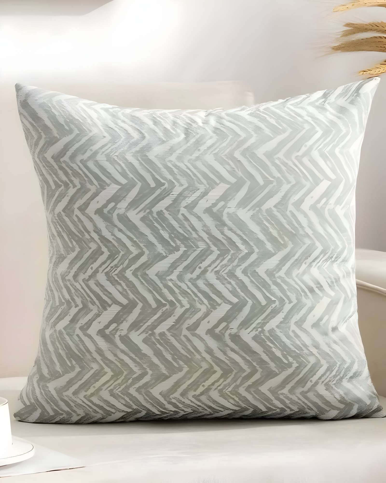 SET DE 4 FUNDAS DE COJINES DISEÑO MAILLARD 45CM X 45 CM VERDE MENTA - 4