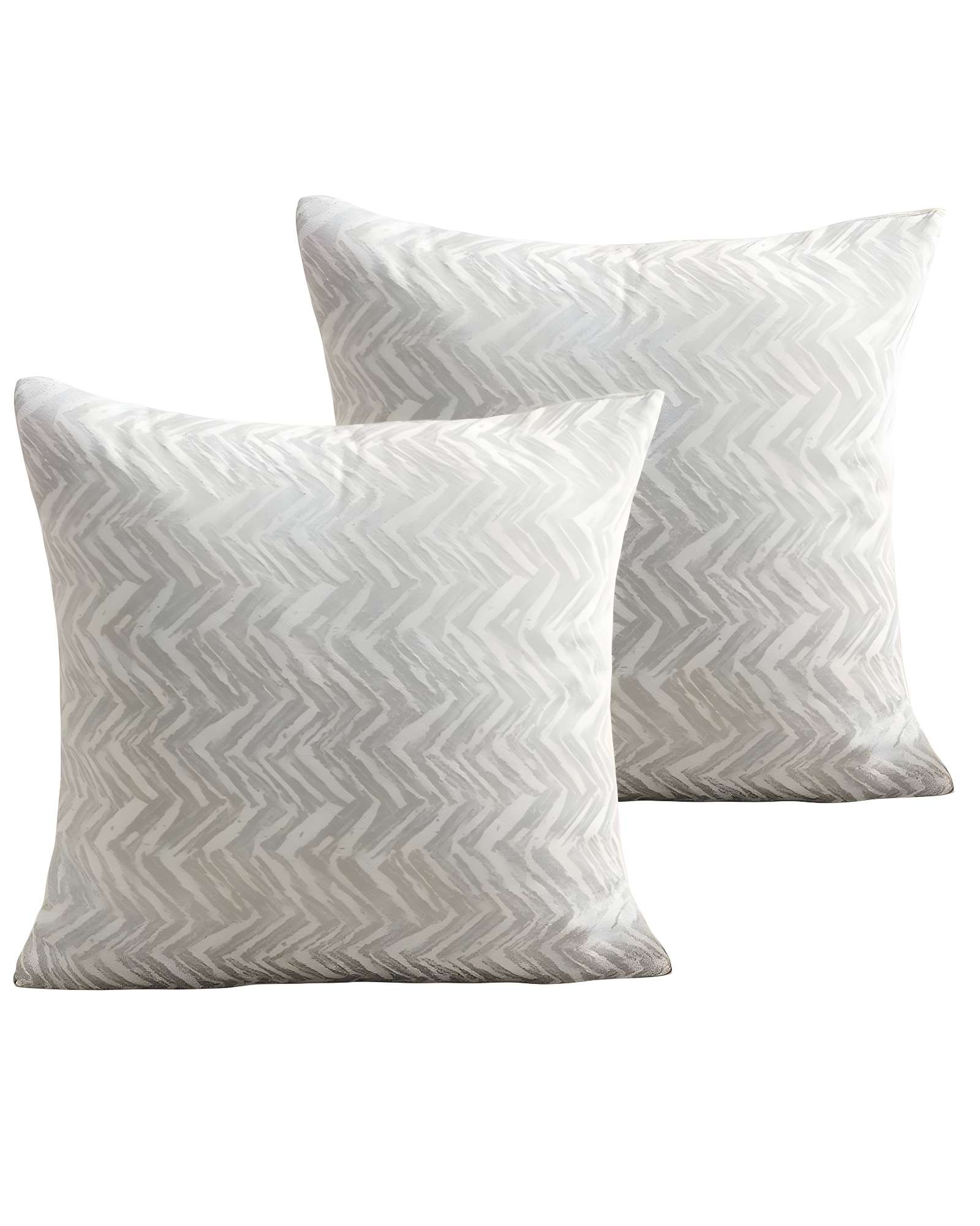 SET DE 2 FUNDAS DE COJINES DISEÑO MAILLARD 45CM X 45 CM BLANCO - 1