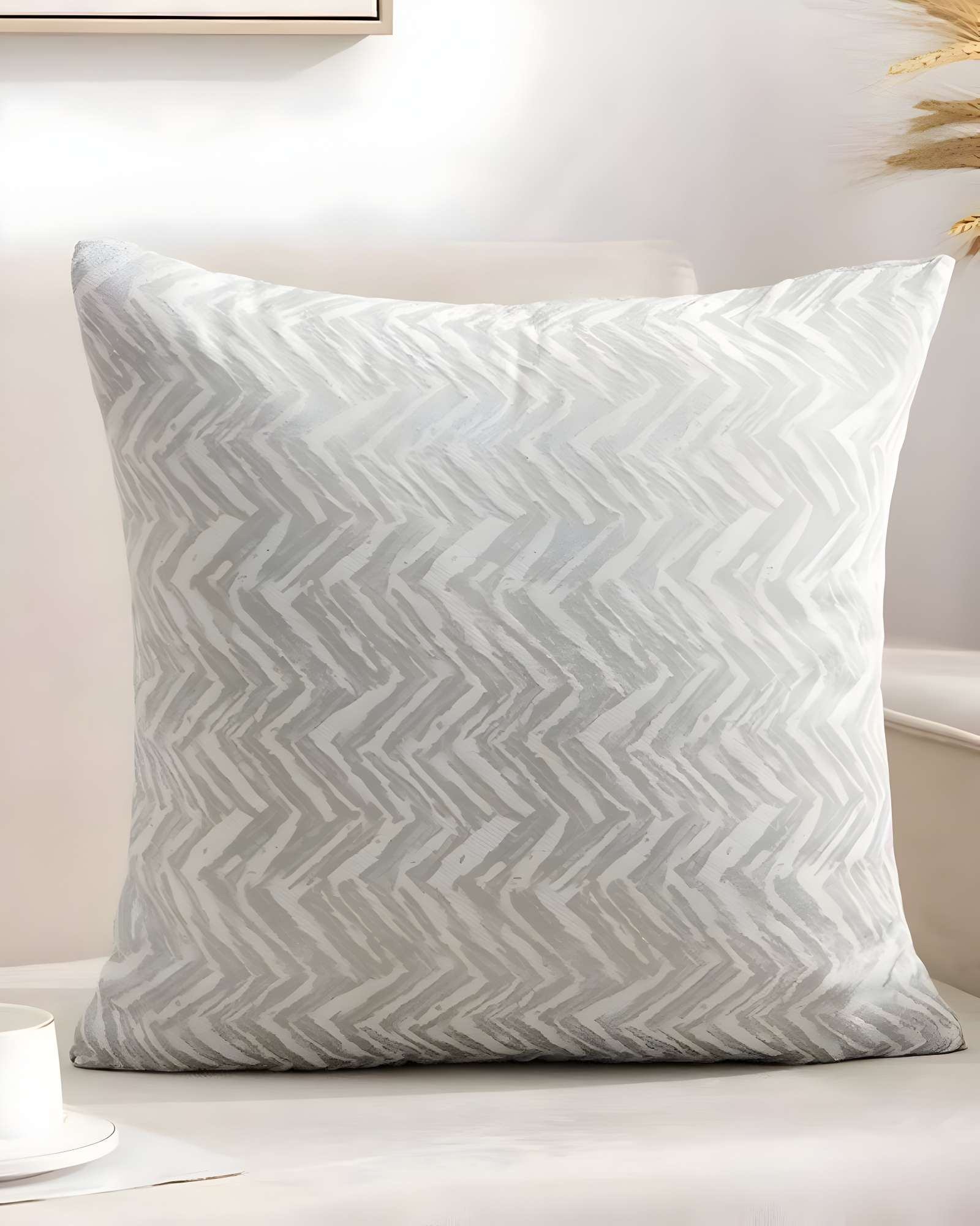 SET DE 2 FUNDAS DE COJINES DISEÑO MAILLARD 45CM X 45 CM BLANCO - 4