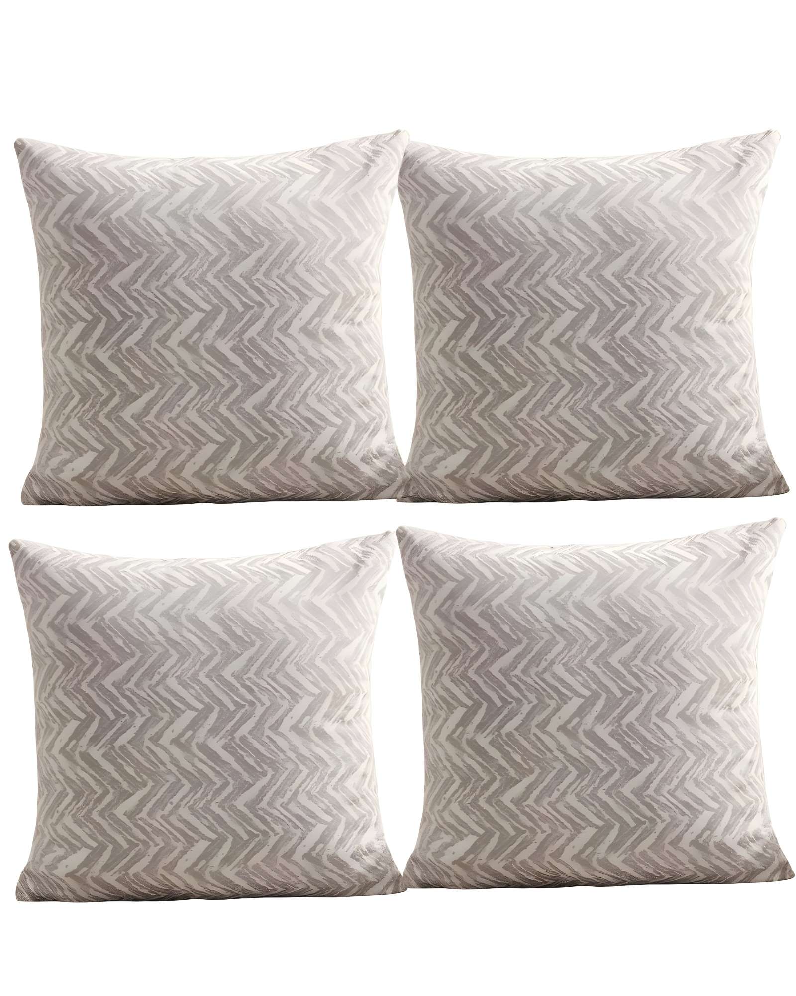 SET DE 4 FUNDAS DE COJINES DISEÑO MAILLARD 45CM X 45 CM GRIS - 1