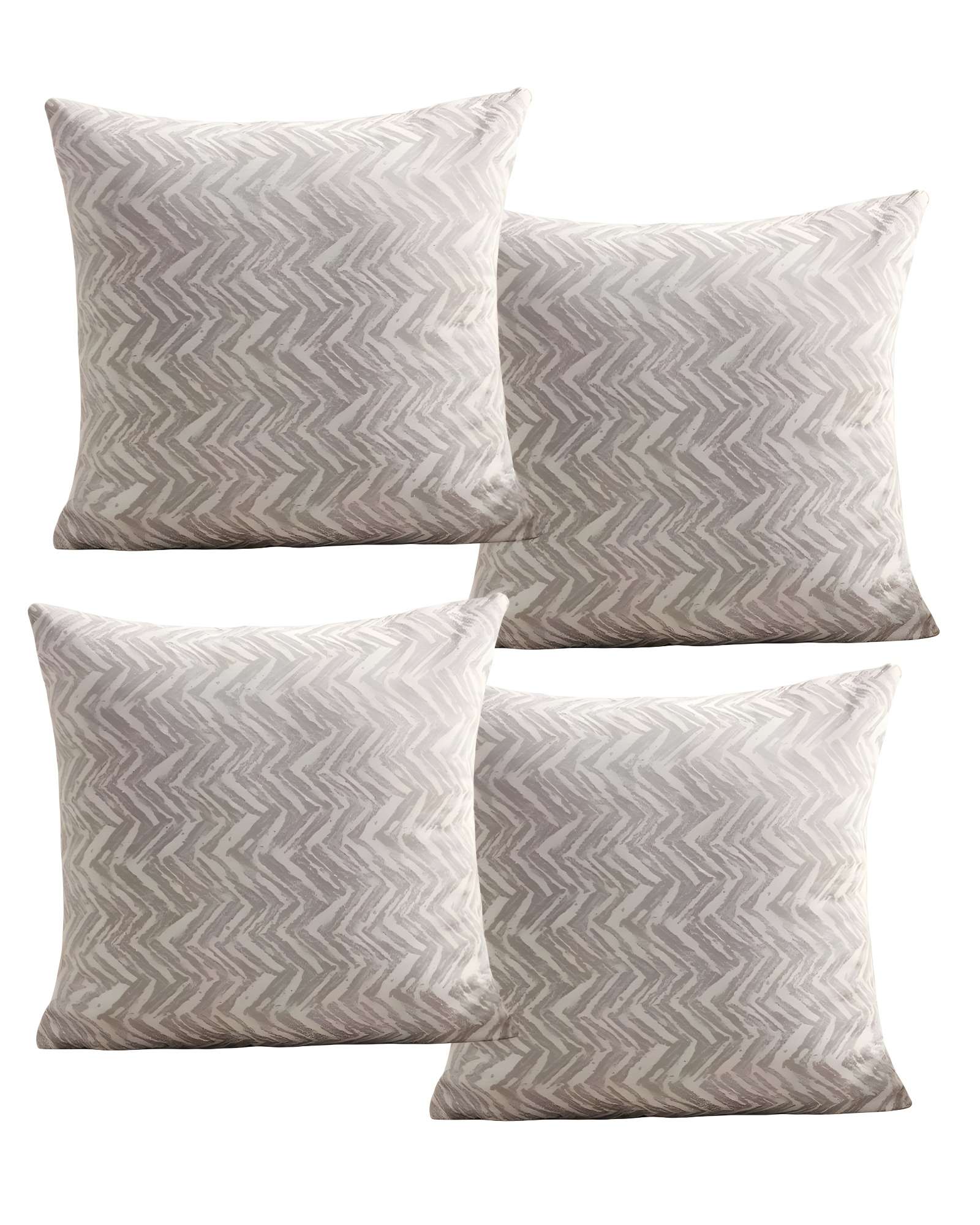 SET DE 4 FUNDAS DE COJINES DISEÑO MAILLARD 45CM X 45 CM GRIS - 3