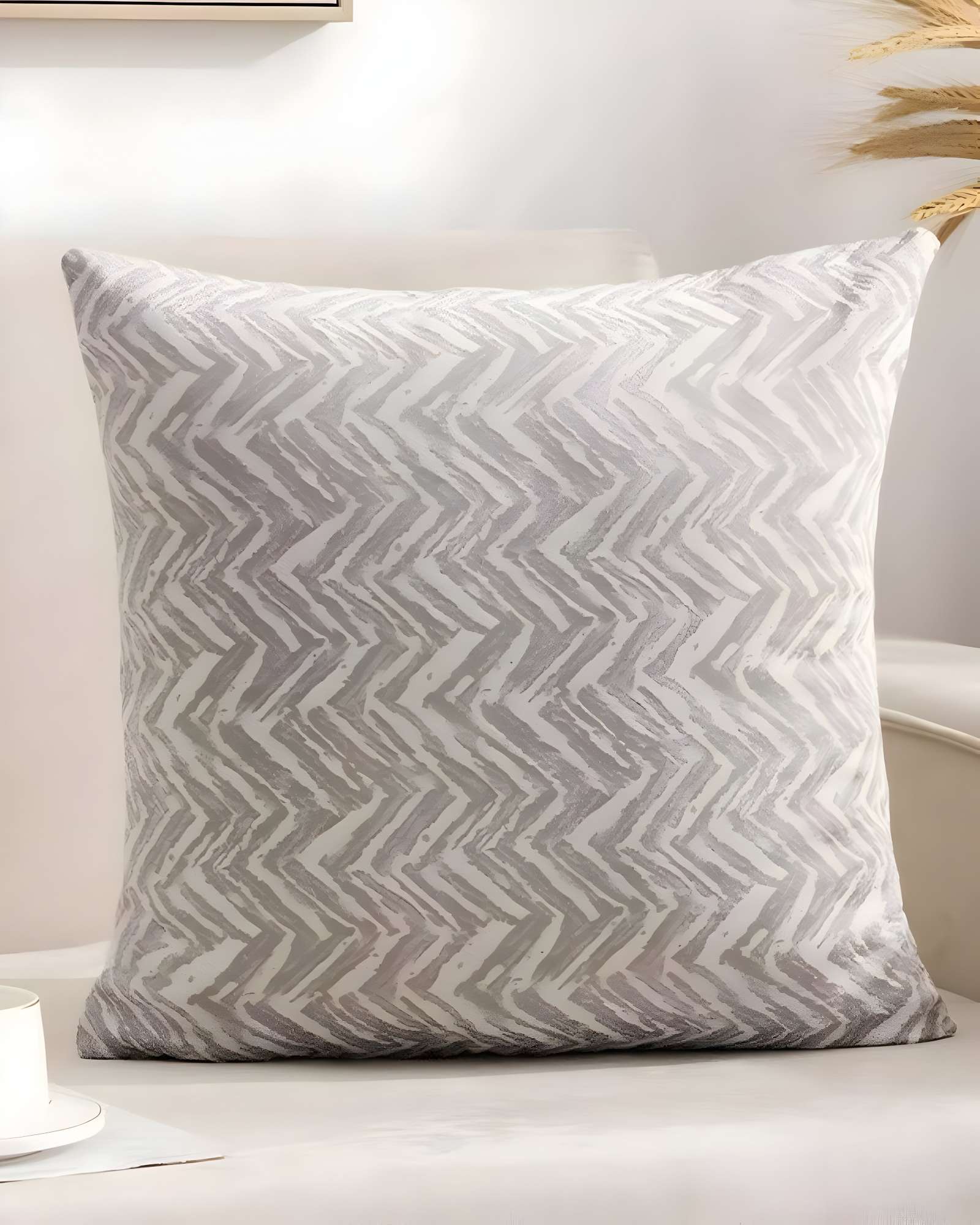 SET DE 4 FUNDAS DE COJINES DISEÑO MAILLARD 45CM X 45 CM GRIS - 4