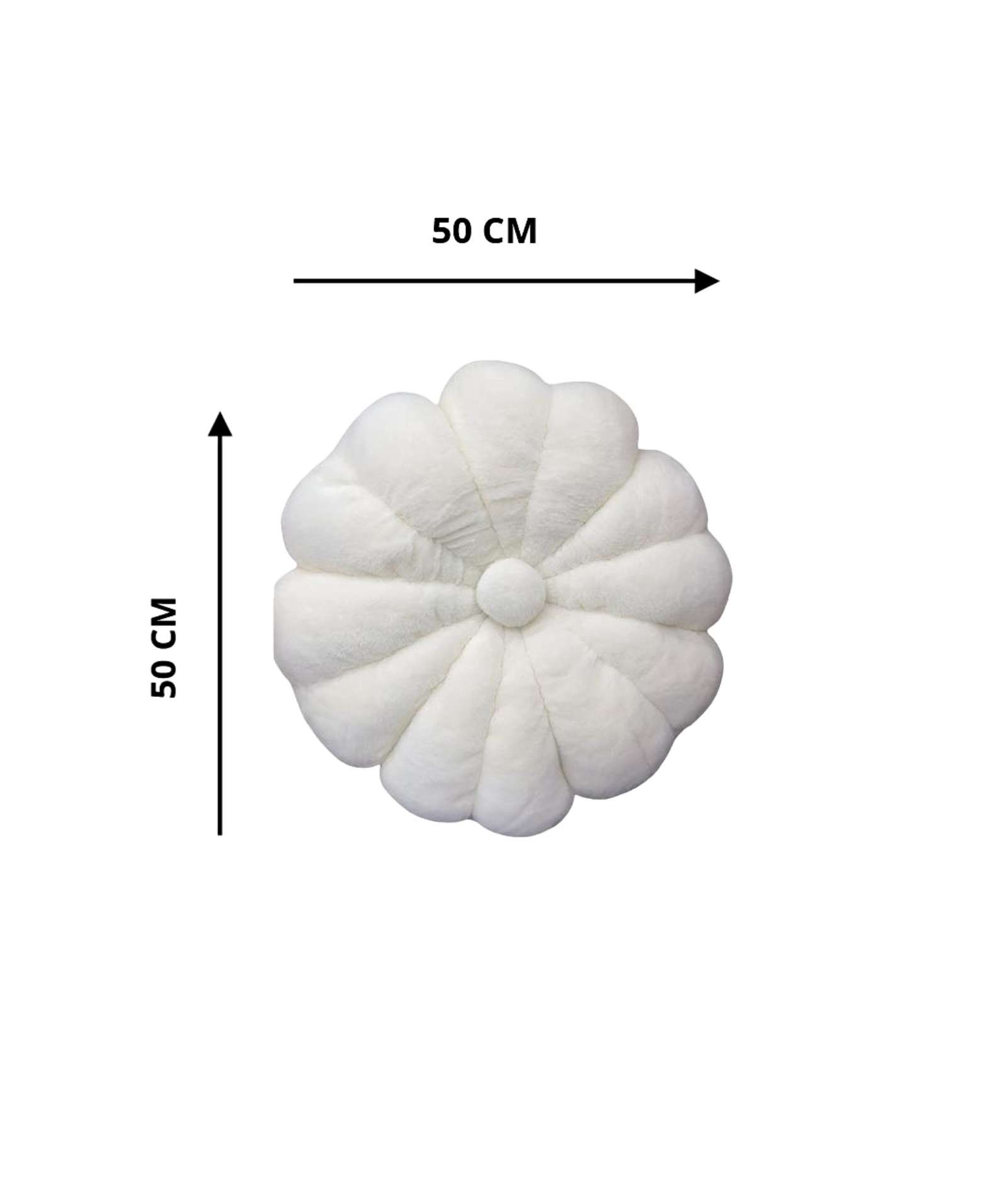 COJIN DISEÑO FLOR BLANCO 50 CM - 2