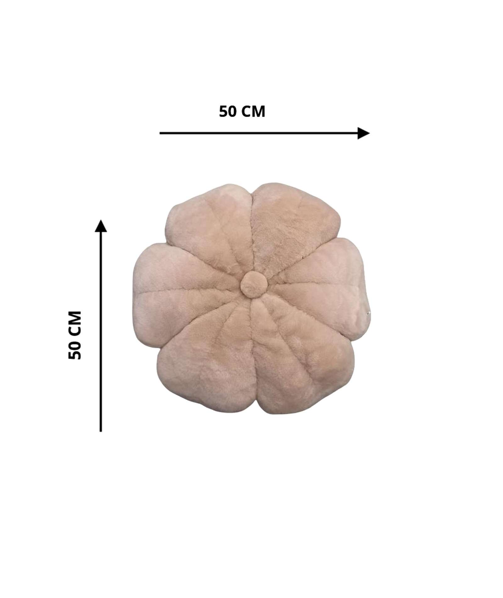 COJIN DISEÑO FLOR BEIGE 50 CM - 2