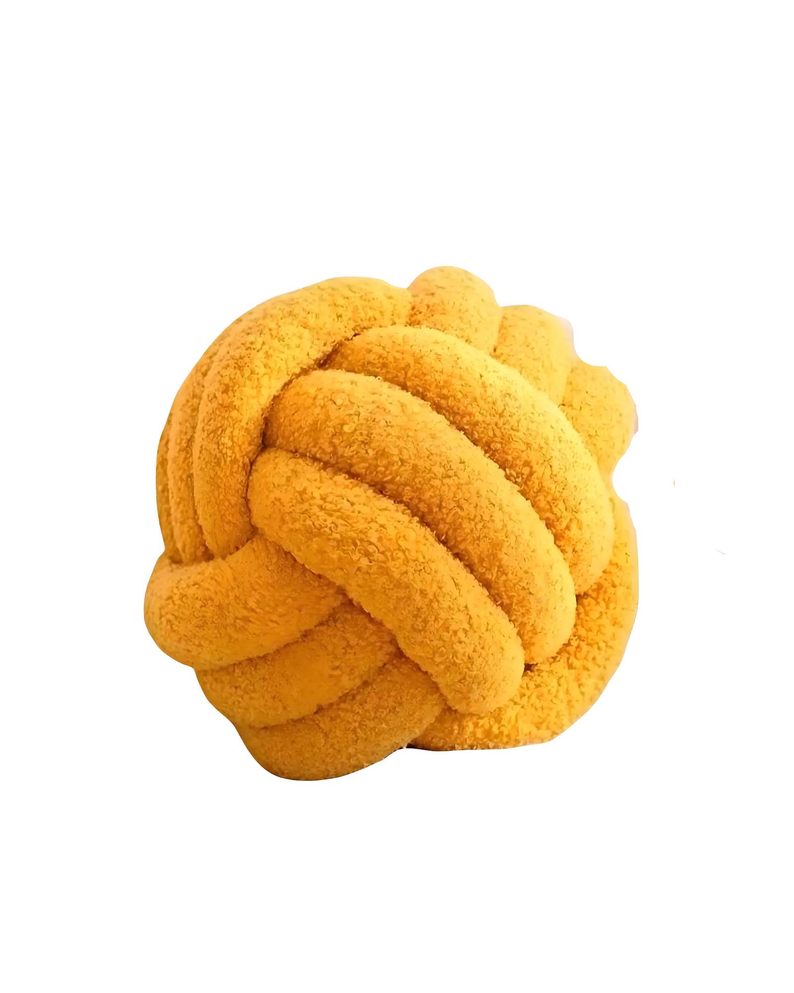 COJIN DISEÑO NUDO MOSTAZA 22 CM - 1