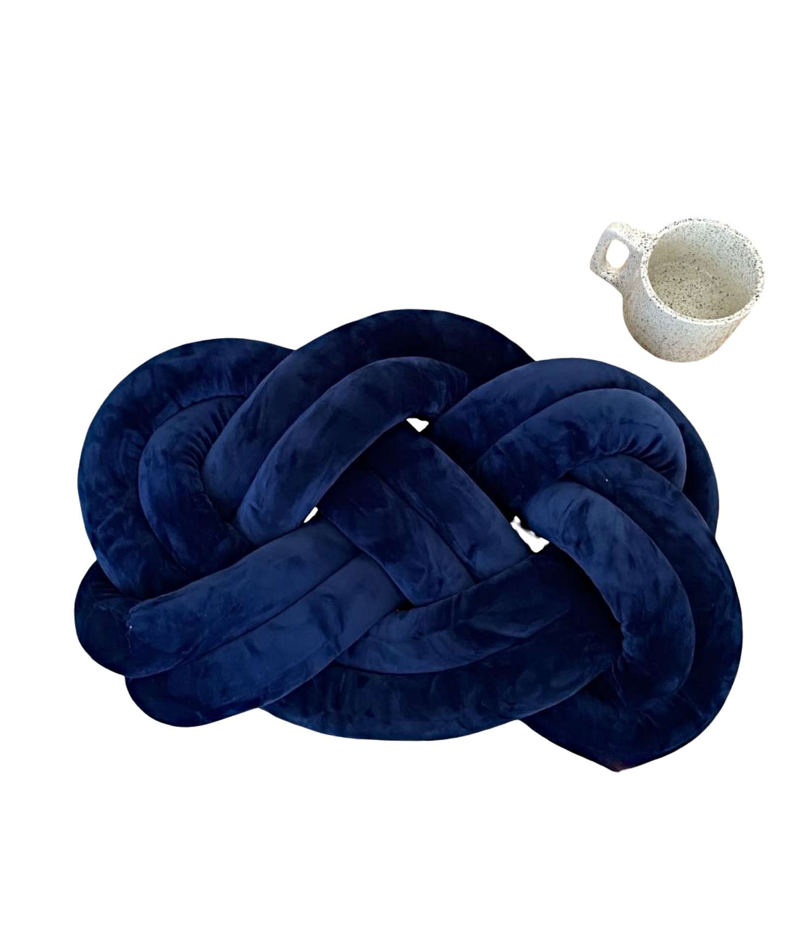 COJIN DISEÑO NUDO GRANDE AZUL 45 CM - 1