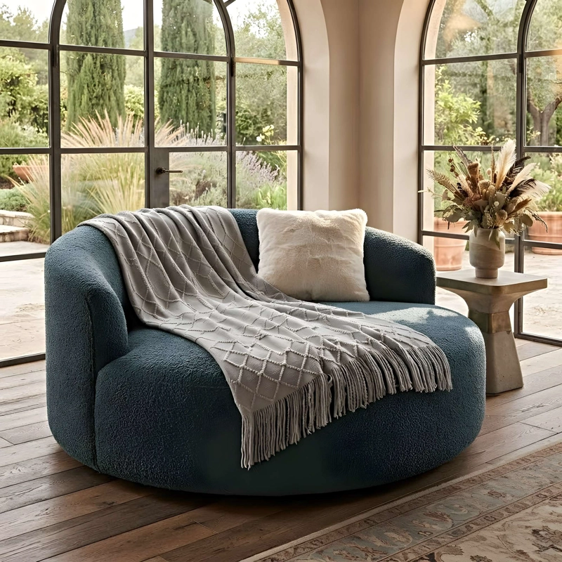 MANTA DECORATIVA CON DISEÑO TRENZADO 127X172 CM M02 - 4