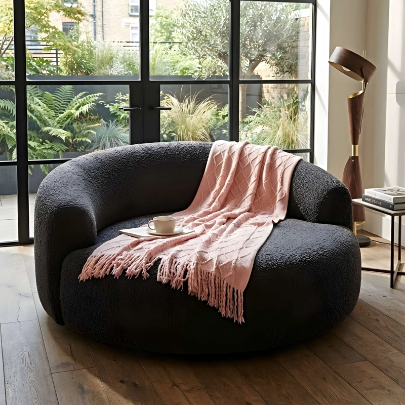 MANTA DECORATIVA CON DISEÑO TRENZADO 127X172 CM M06 - 1