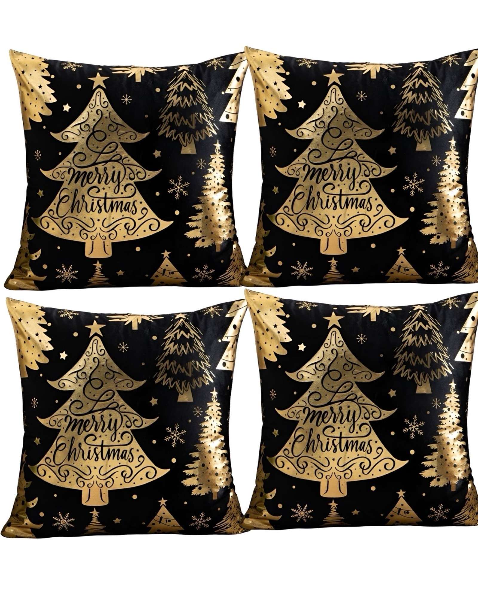 PACK DE 4 FUNDAS DE COJIN PARA NAVIDAD M2 - 1