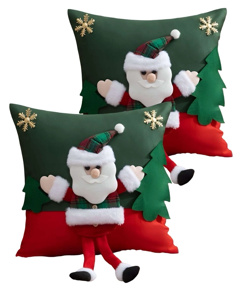 PACK DE 4 FUNDAS DE COJIN PARA NAVIDAD 3D   B6 - 3