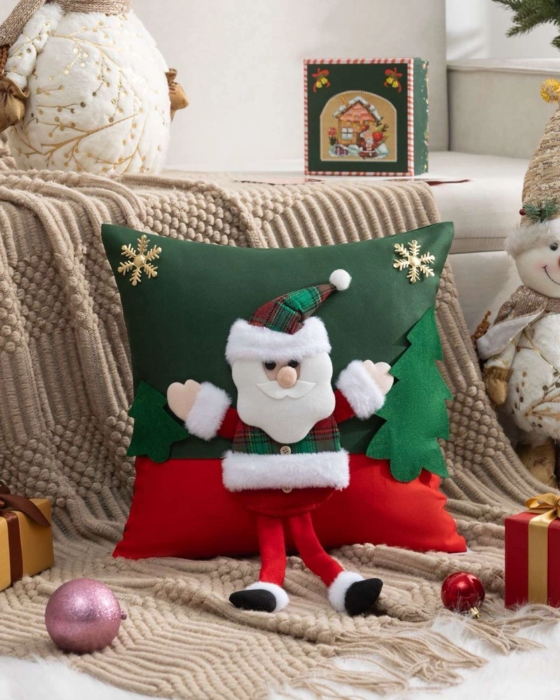 PACK DE 4 FUNDAS DE COJIN PARA NAVIDAD 3D   B6 - 4