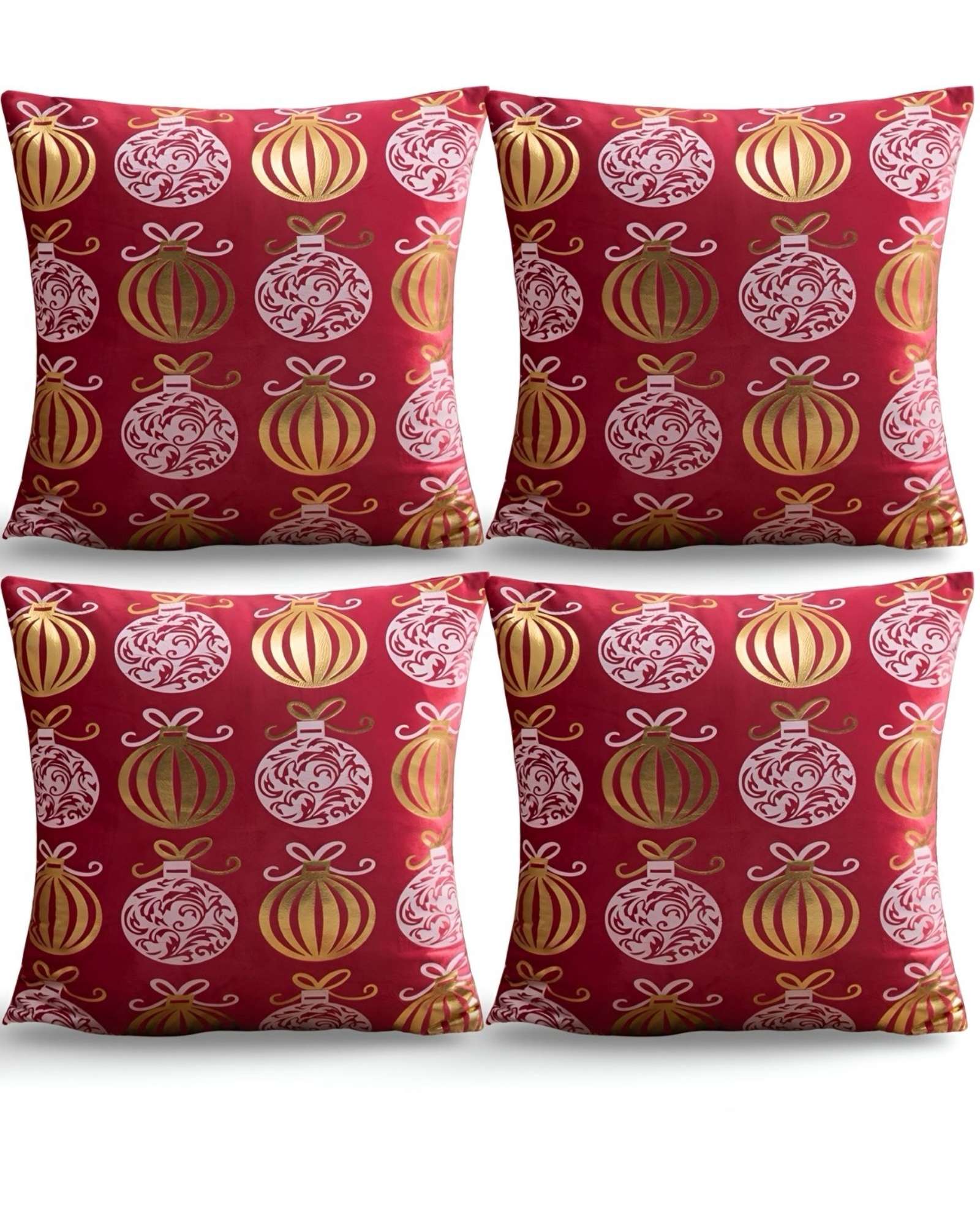 PACK DE 4 FUNDAS DE COJIN PARA NAVIDAD M3 - 1