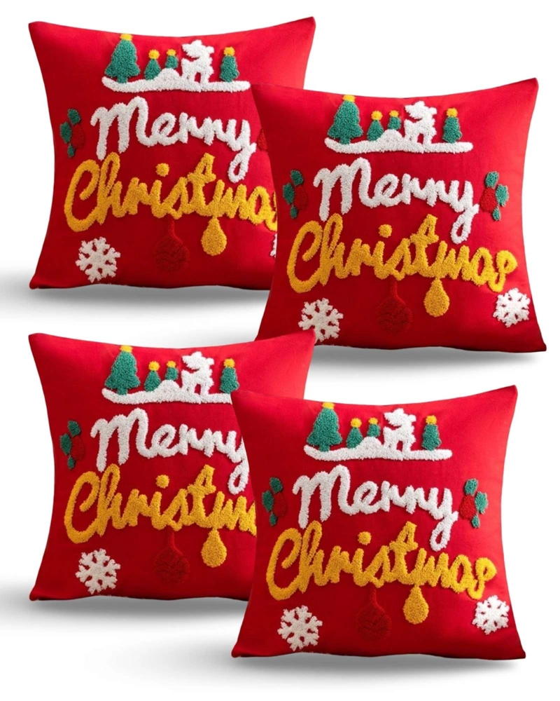 PACK DE 4 FUNDAS DE COJIN PARA NAVIDAD K22 - 1