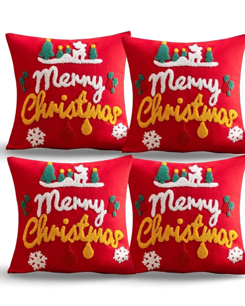 PACK DE 4 FUNDAS DE COJIN PARA NAVIDAD K22 - 2