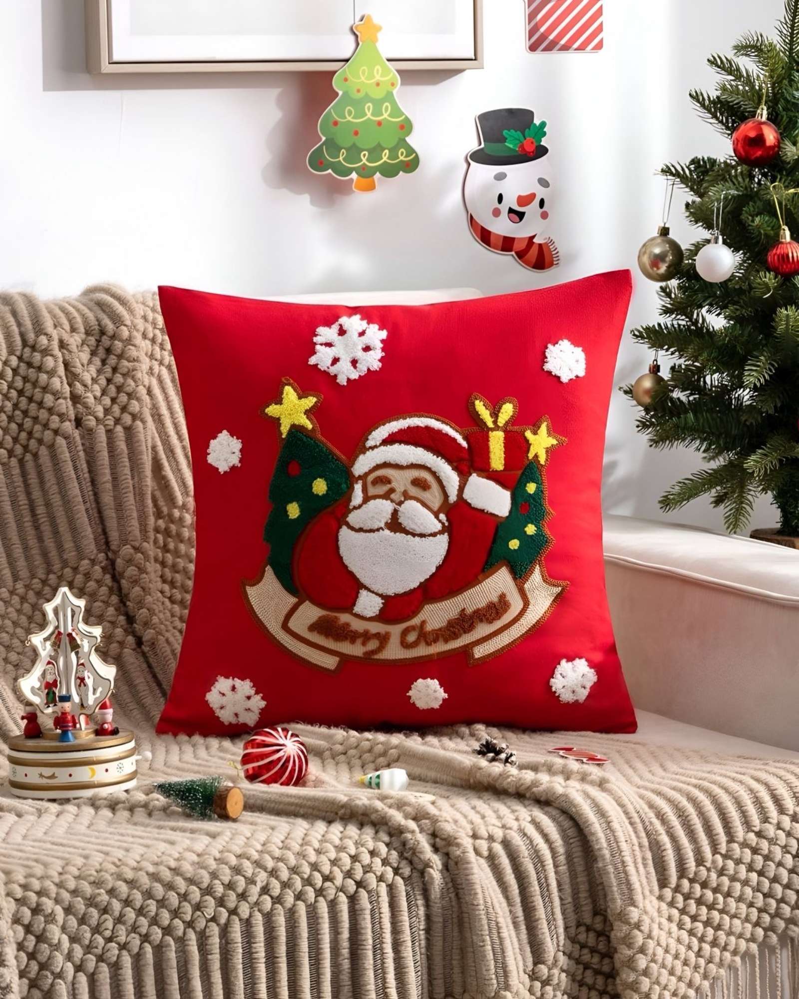PACK DE 2 FUNDAS DE COJIN PARA NAVIDAD K8 - 4