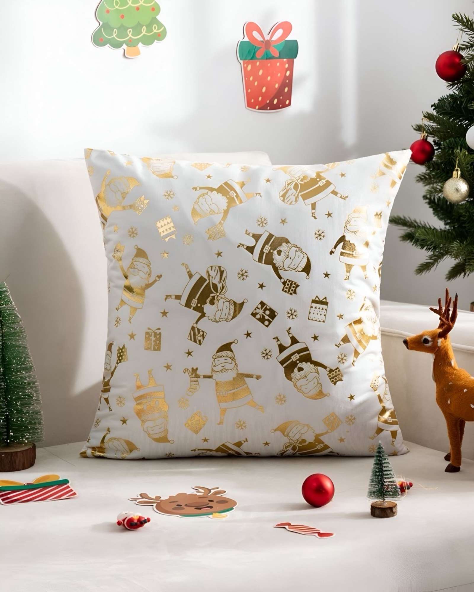 PACK DE 4 FUNDAS DE COJIN PARA NAVIDAD M11 - 4