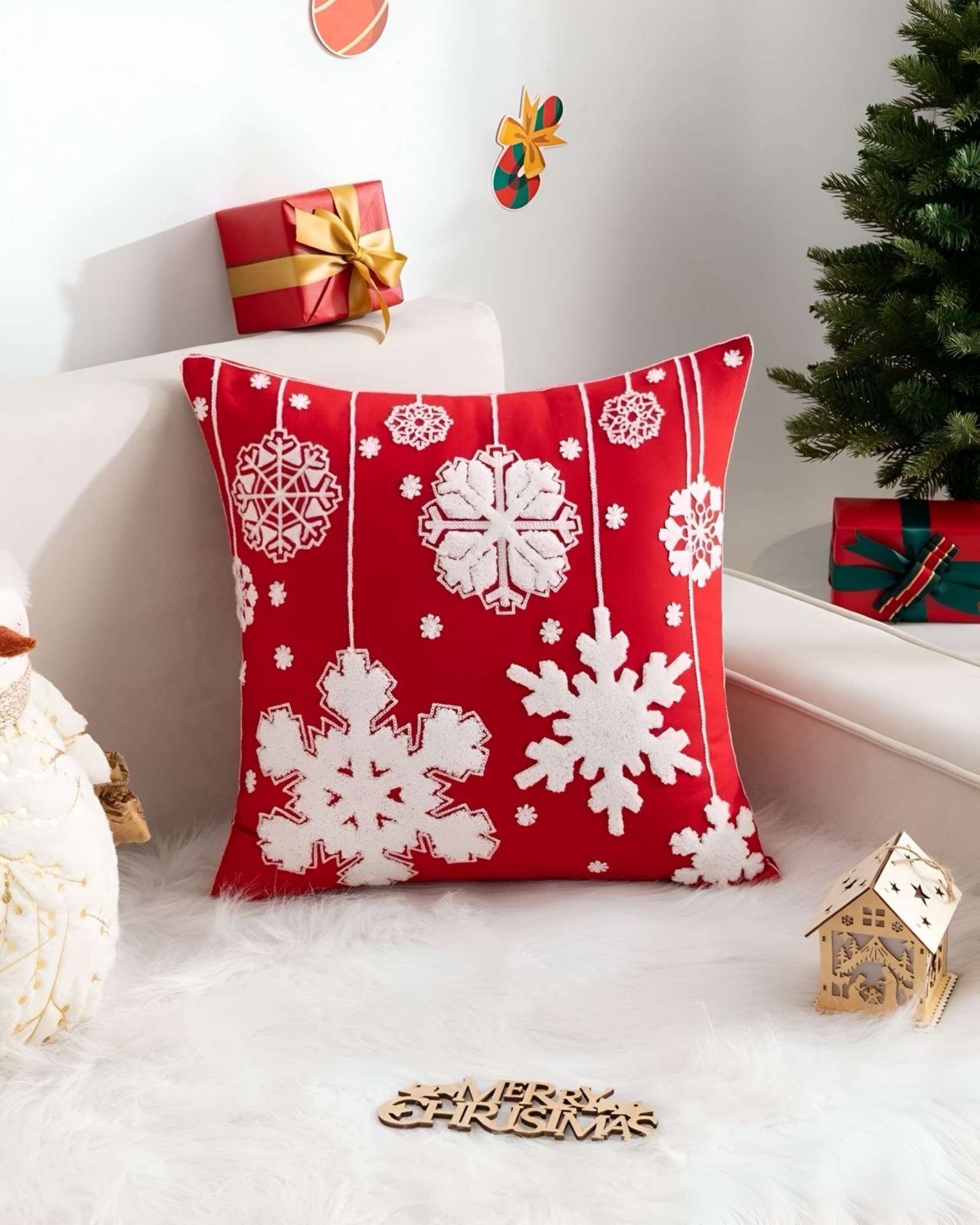 PACK DE 4 FUNDAS DE COJIN PARA NAVIDAD K17 - 4