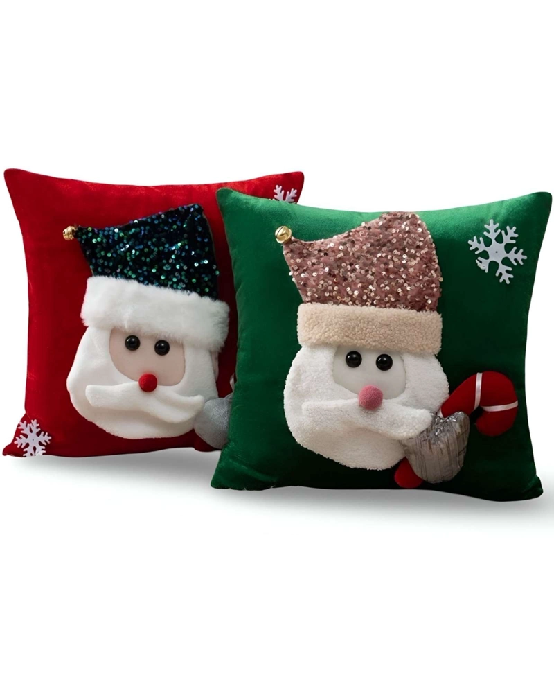 PACK DE 4 FUNDAS DE COJIN PARA NAVIDAD 3D   B4 - 3
