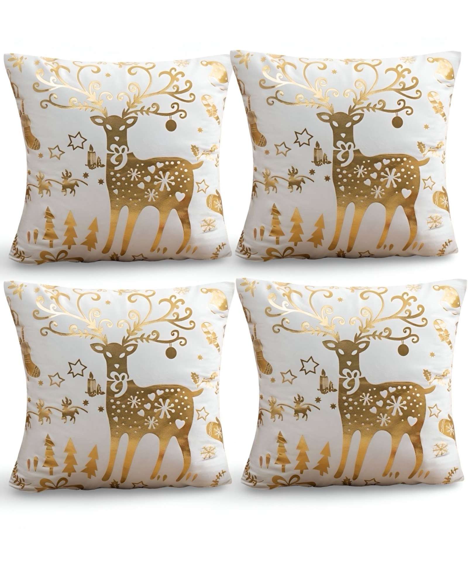 PACK DE 4 FUNDAS DE COJIN PARA NAVIDAD M4 - 1