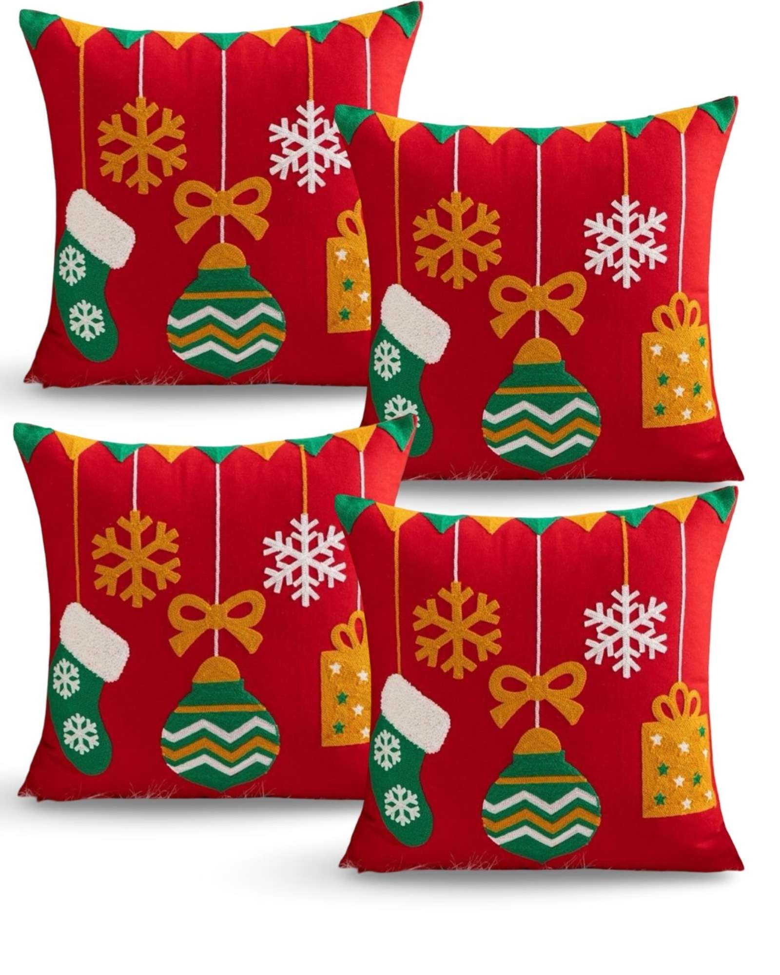 PACK DE 4 FUNDAS DE COJIN PARA NAVIDAD K1 - 1