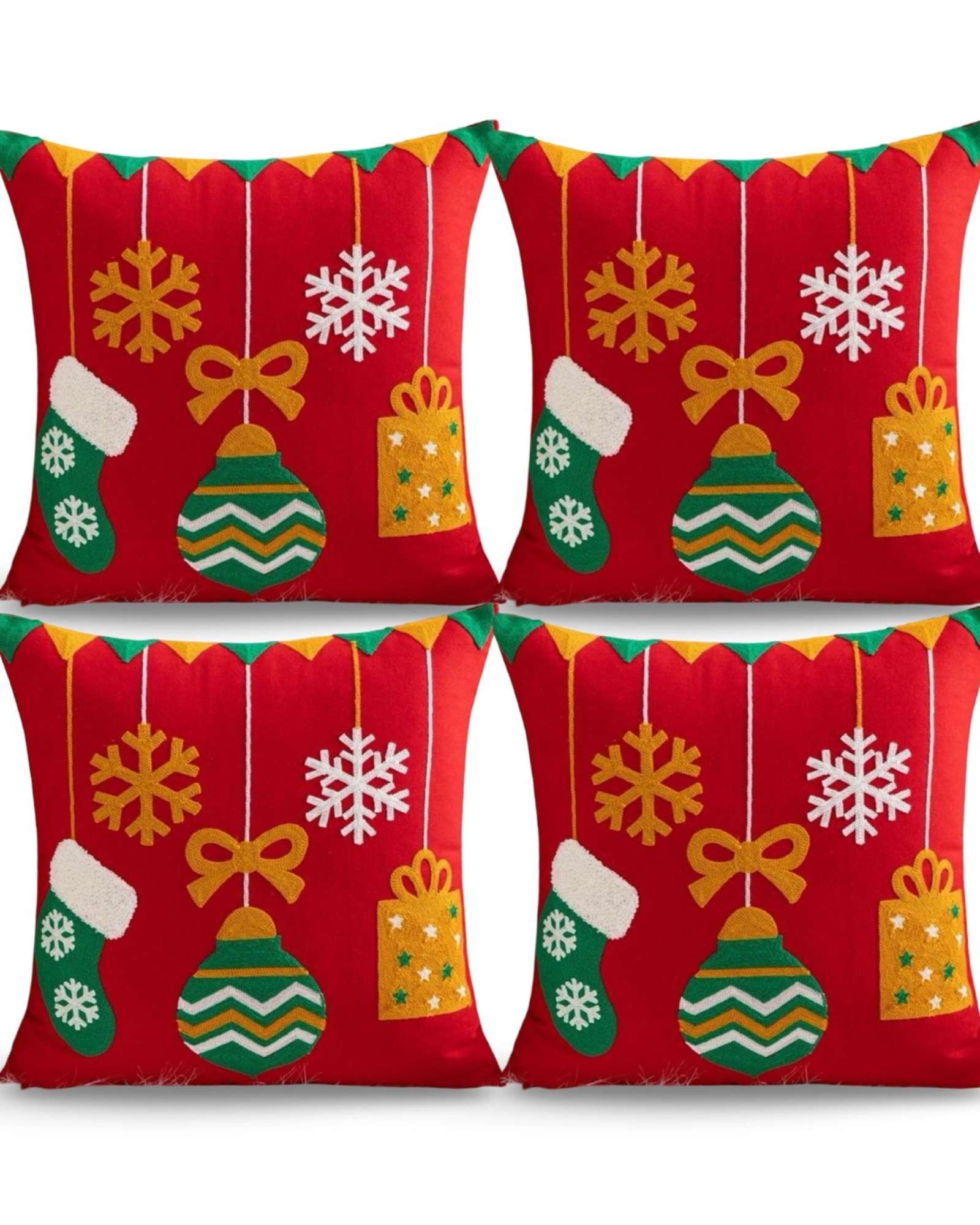 PACK DE 4 FUNDAS DE COJIN PARA NAVIDAD K1 - 2