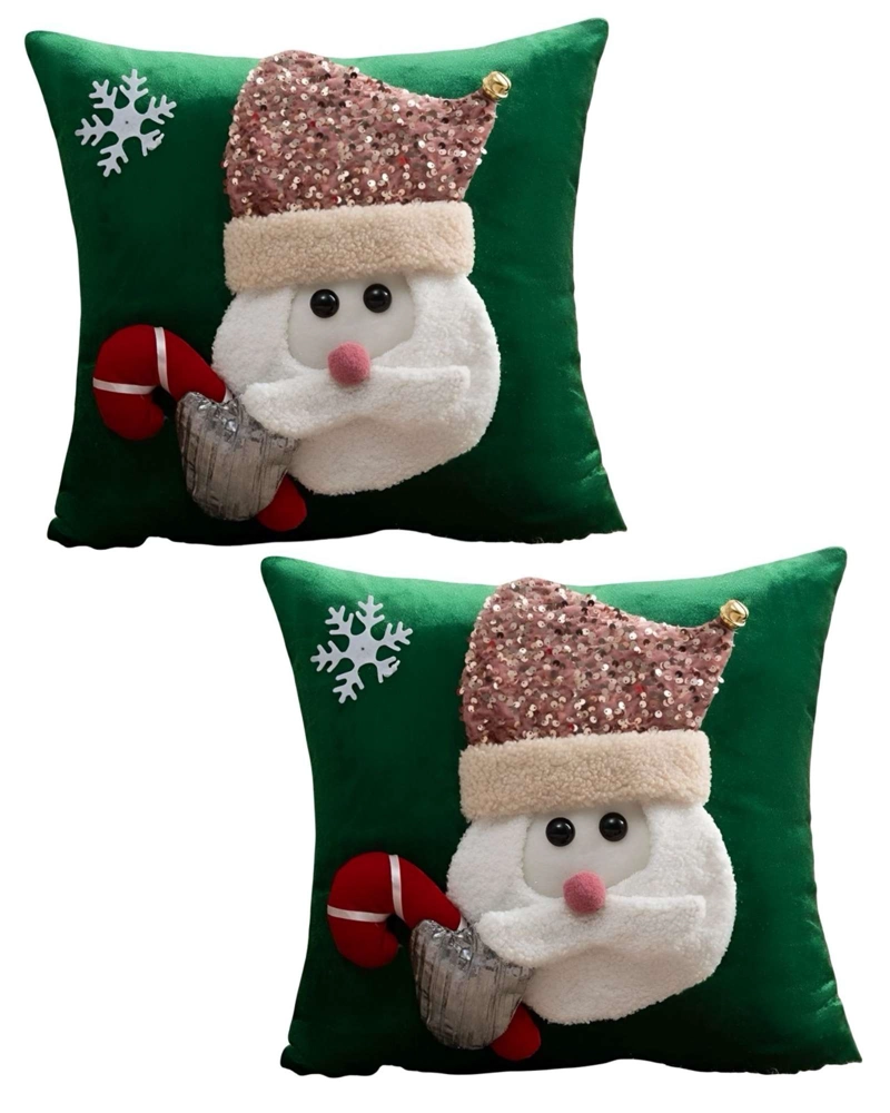 PACK DE 2 FUNDAS DE COJIN PARA NAVIDAD 3D   B15 - 1