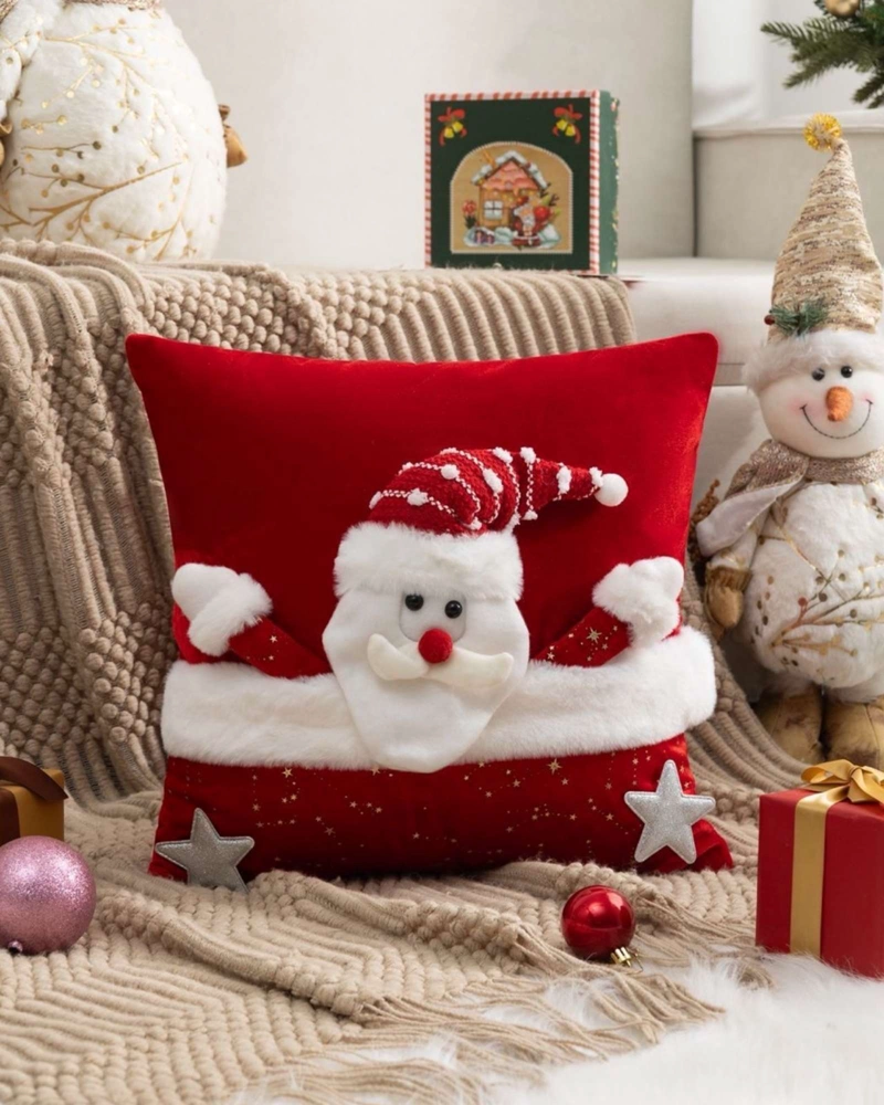 PACK DE 4 FUNDAS DE COJIN PARA NAVIDAD 3D   B22 - 3