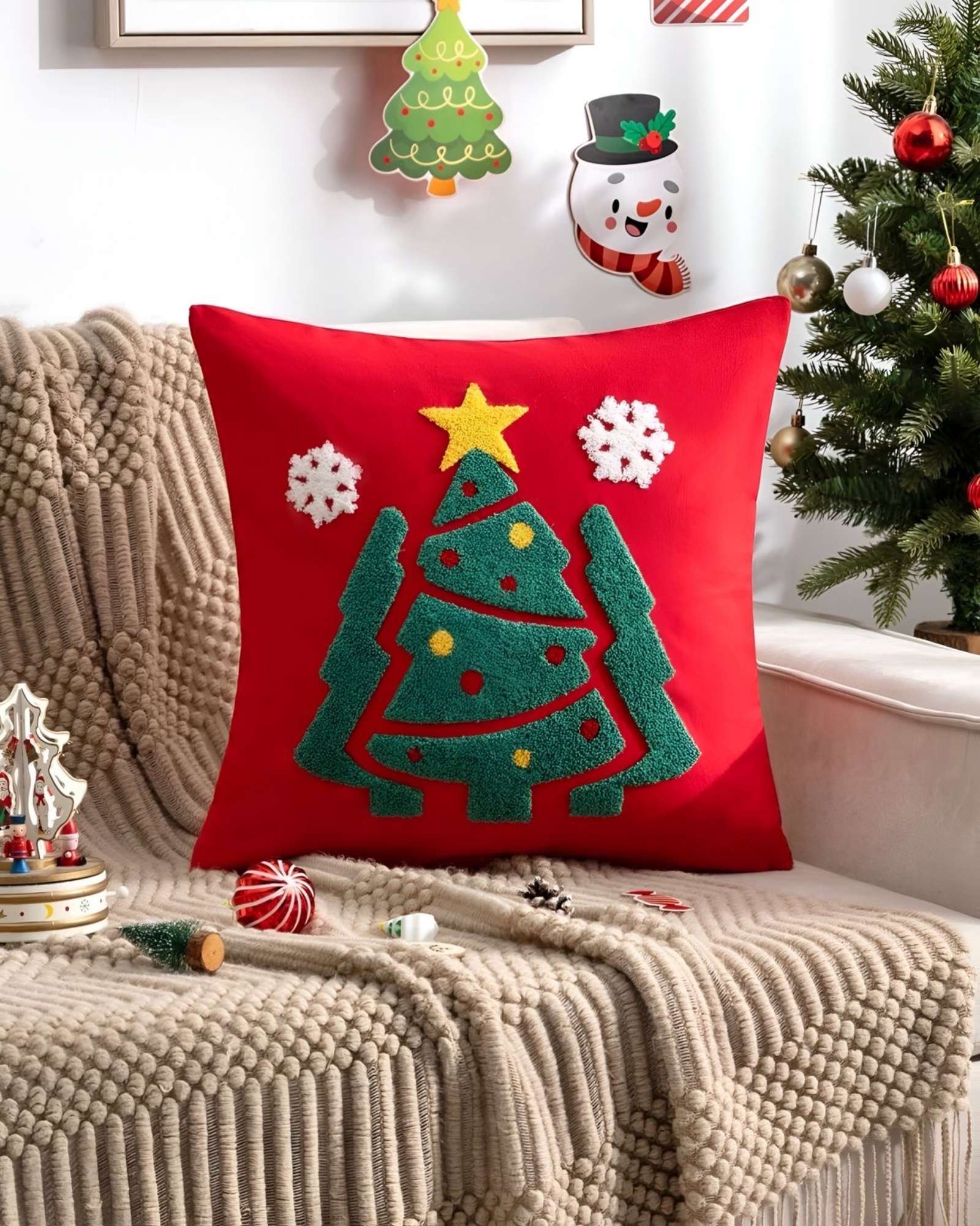 PACK DE 4 FUNDAS DE COJIN PARA NAVIDAD K5 - 4