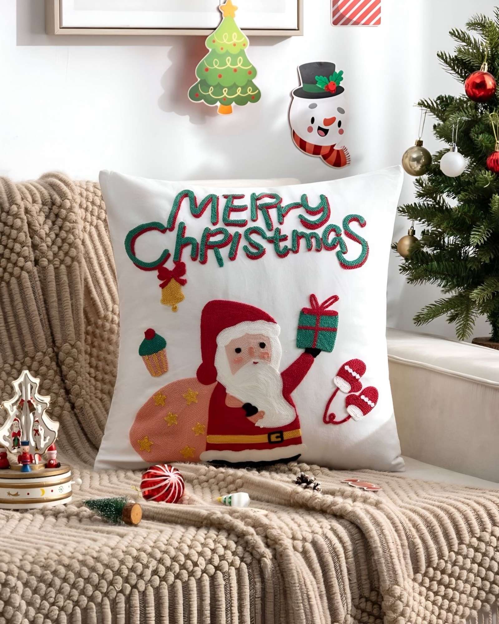PACK DE 4 FUNDAS DE COJIN PARA NAVIDAD K9 - 4