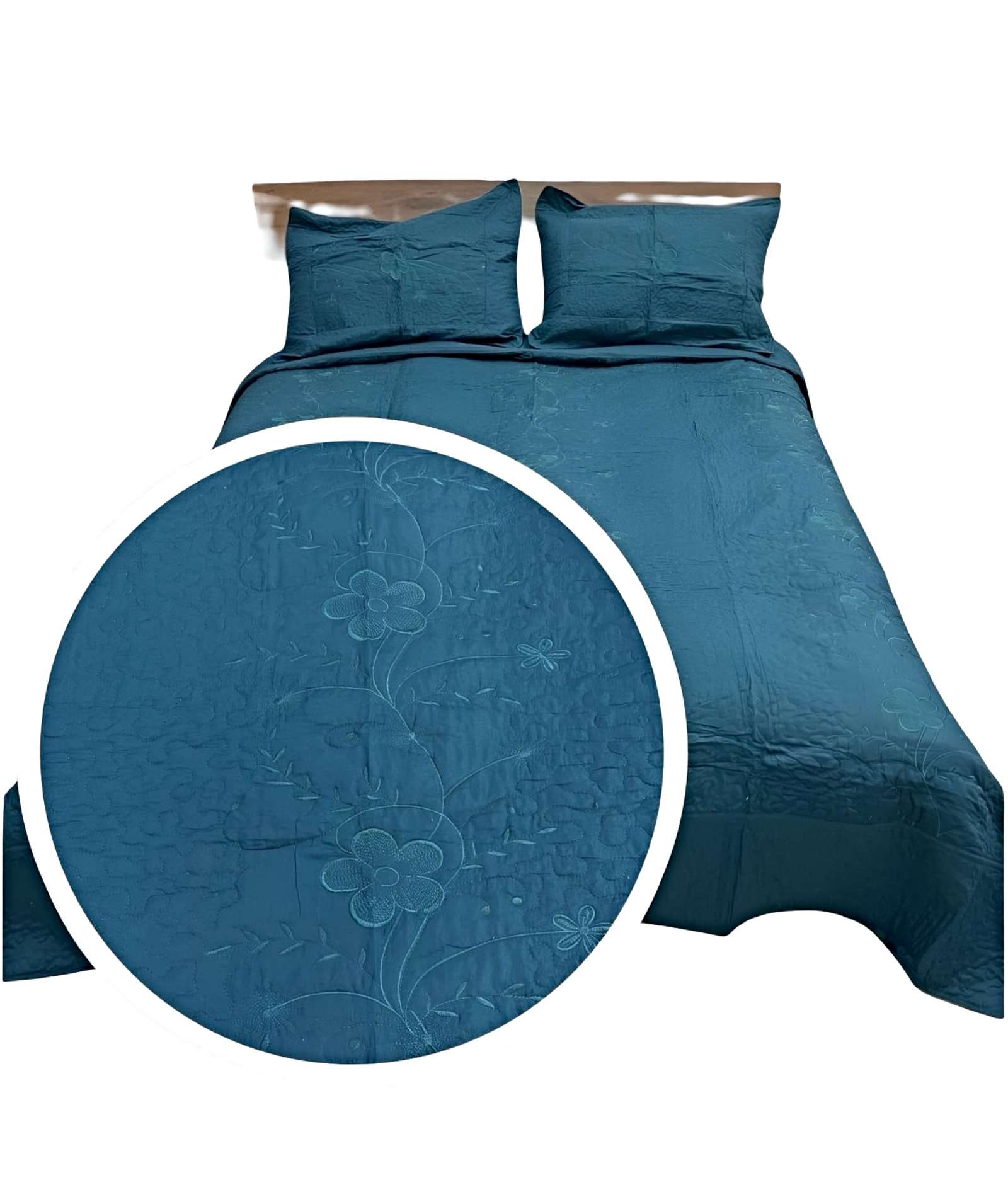 CUBRECAMA DE VERANO 2 PLAZAS BORDADO A1 230X250 CM - 2