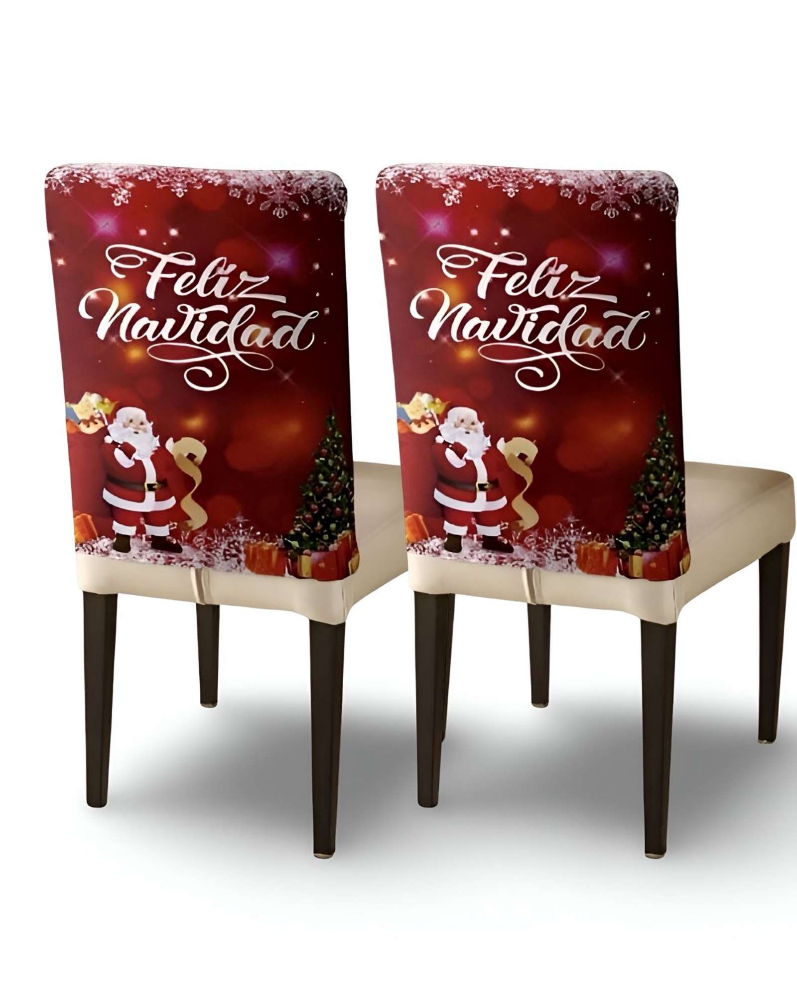 PACK DE 6 FUNDAS DE RESPALDO DE SILLAS DE NAVIDAD N17 - 3