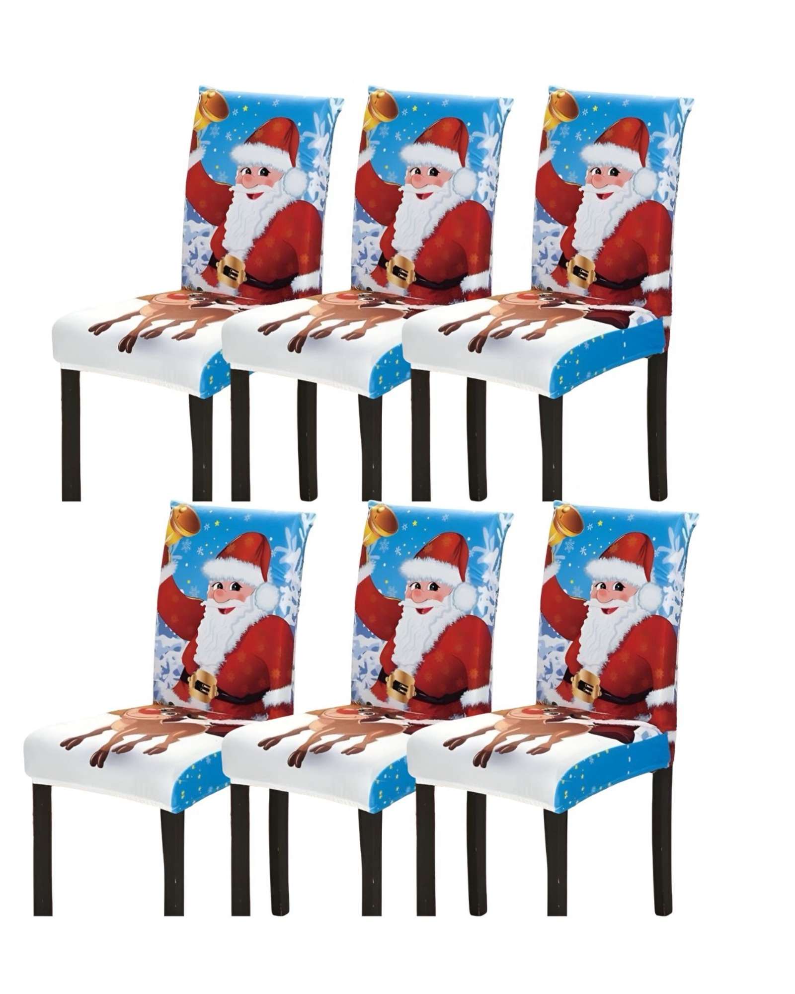 PACK DE 6 FUNDAS PARA SILLAS DE NAVIDAD N10 - 1