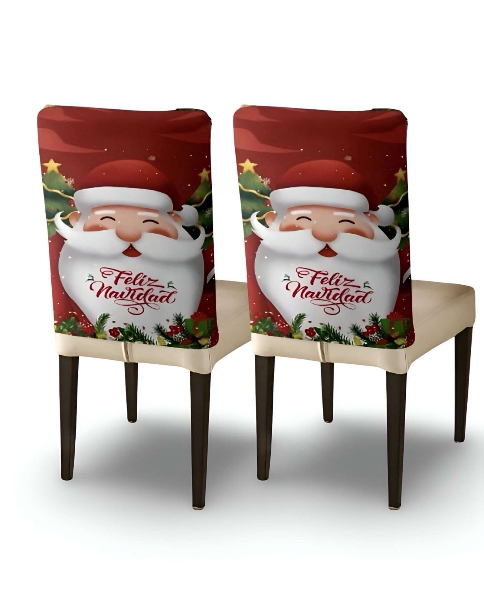 PACK DE 6 FUNDAS DE RESPALDO DE SILLAS DE NAVIDAD N24 - 3