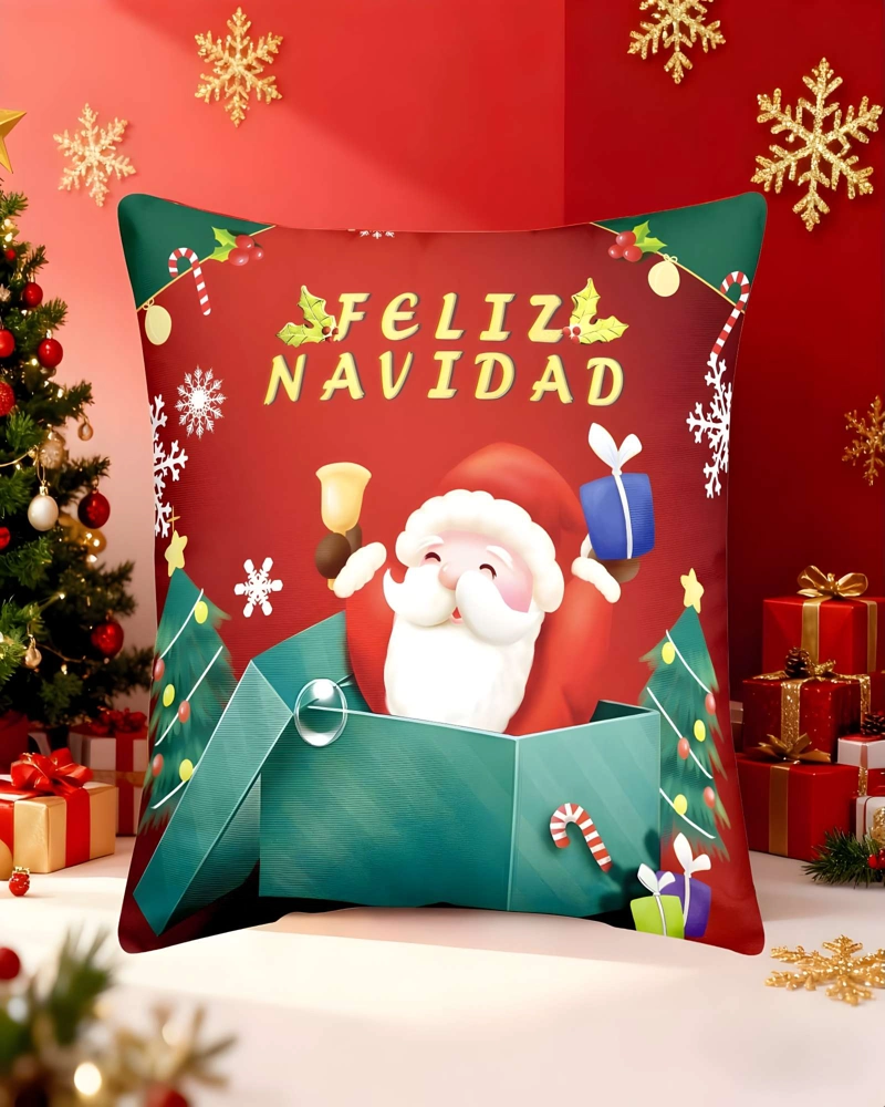 PACK DE 4 FUNDAS DE COJINES DE NAVIDAD 45X45 CM A08 - 3