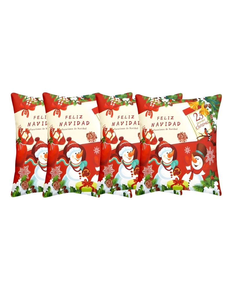 PACK DE 4 FUNDAS DE COJINES DE NAVIDAD 45X45 CM A05 - 1