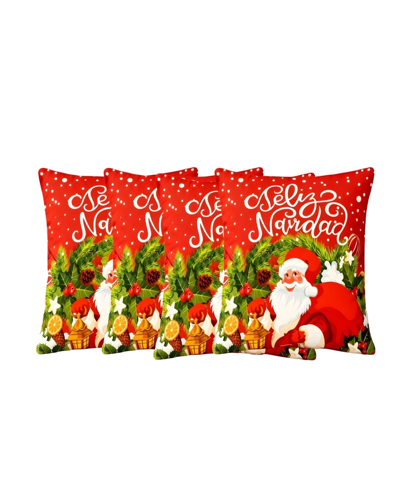 PACK DE 4 FUNDAS DE COJINES DE NAVIDAD 45X45 CM A07 - 1