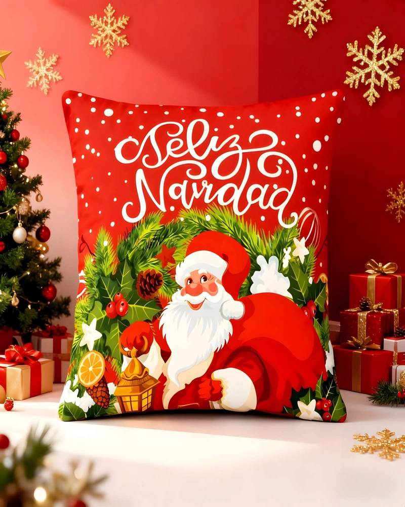 PACK DE 4 FUNDAS DE COJINES DE NAVIDAD 45X45 CM A07 - 3