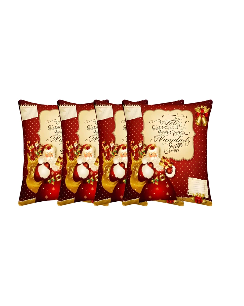 PACK DE 4 FUNDAS DE COJINES DE NAVIDAD 45X45 CM A04 - 1