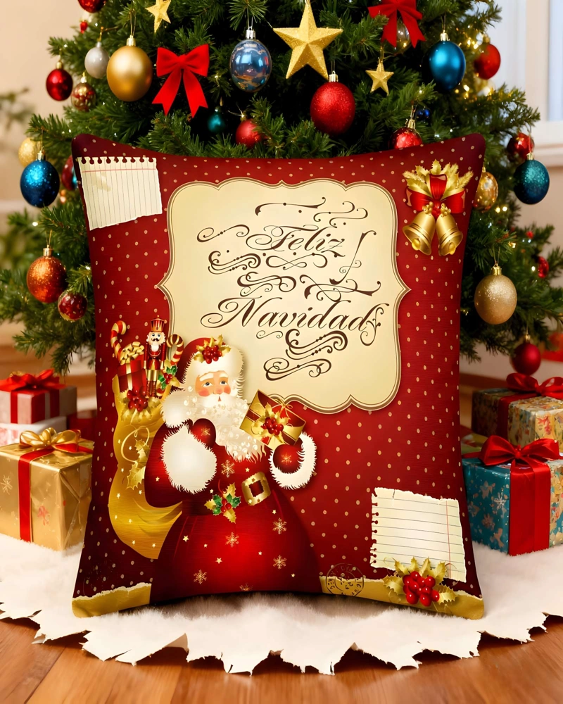 PACK DE 4 FUNDAS DE COJINES DE NAVIDAD 45X45 CM A04 - 3