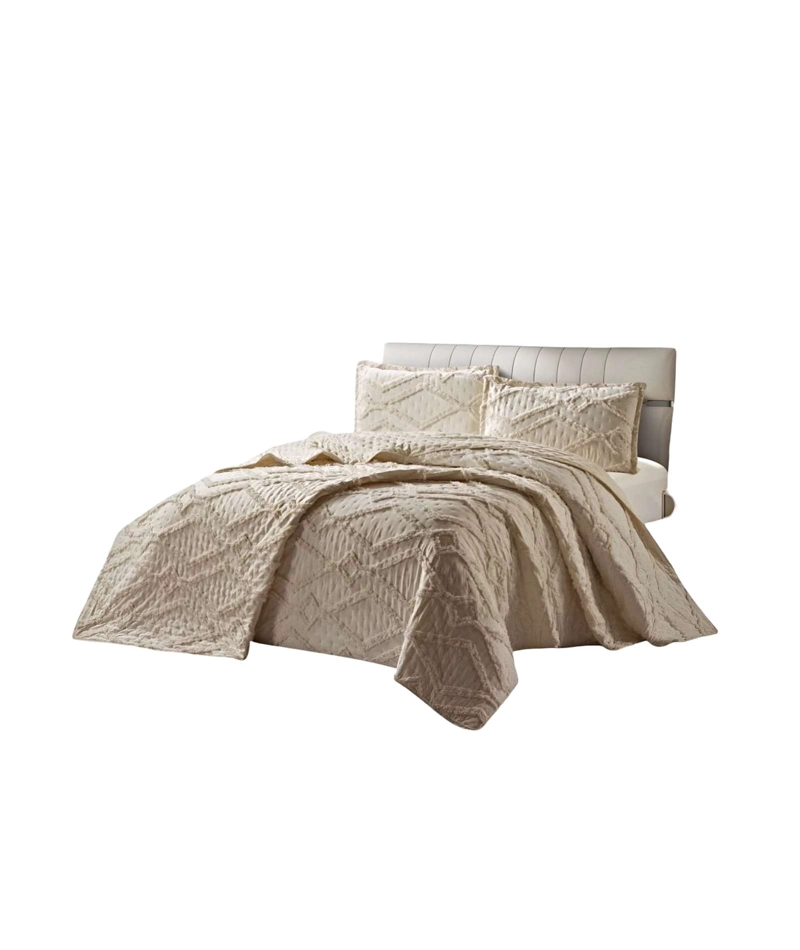 CUBRECAMA QUILT CON DISEÑO GEOMETRICO RELIEVE 2 PLAZAS 230 X 250 CM 04 - 2