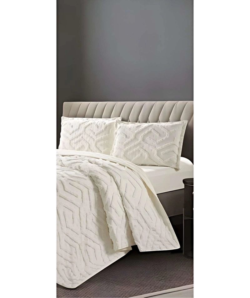 CUBRECAMA QUILT CON DISEÑO RELIEVE PLAZA Y MEDIA 180 X 230 CM 05 - 3