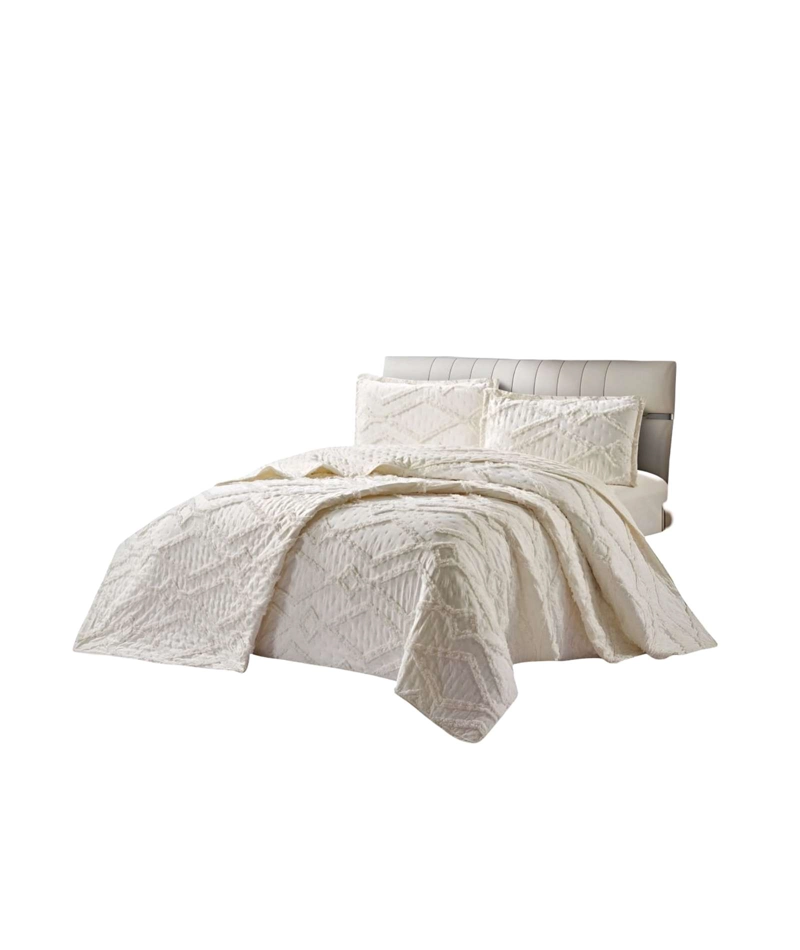 CUBRECAMA QUILT CON DISEÑO GEOMETRICO RELIEVE PLAZA Y MEDIA 180 X 230 CM 05 - 2