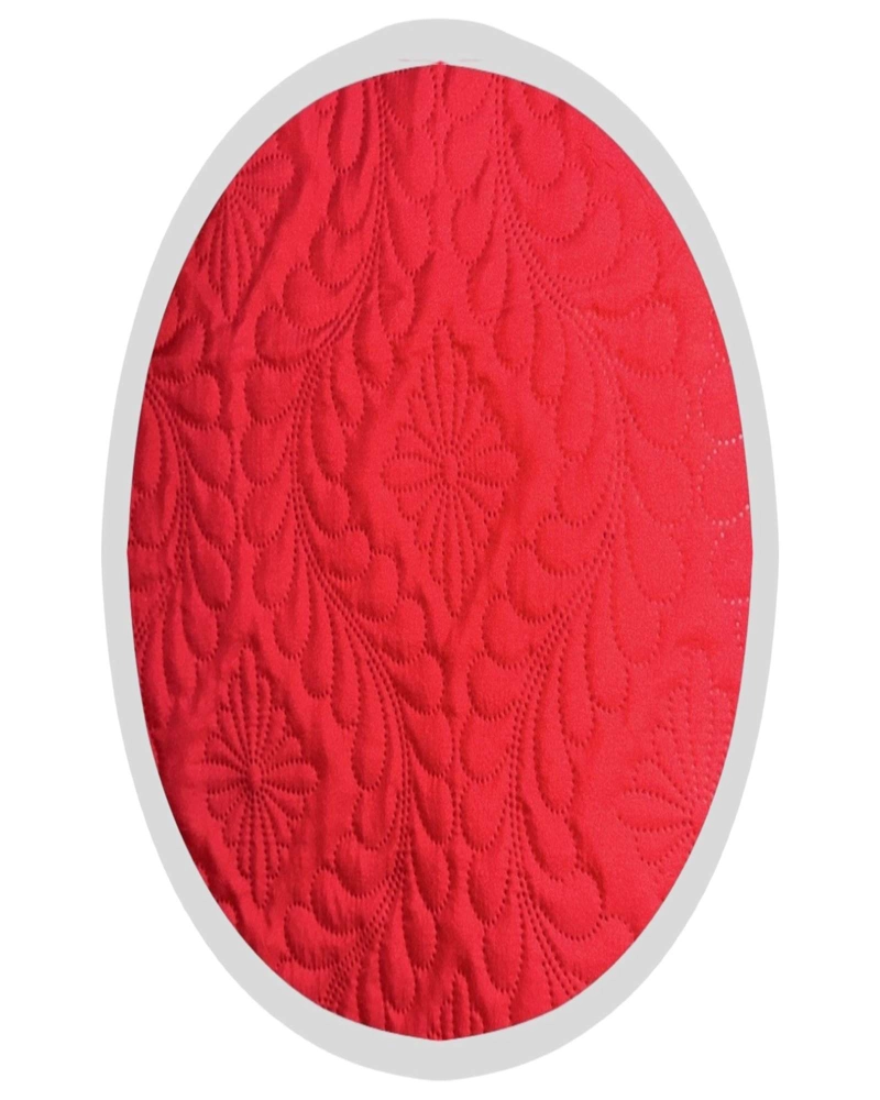 CUBRECAMA QUILT DE VERANO SUPER ELEGANTE PLAZA Y MEDIA 180X230 CM COLOR ROJO - 3