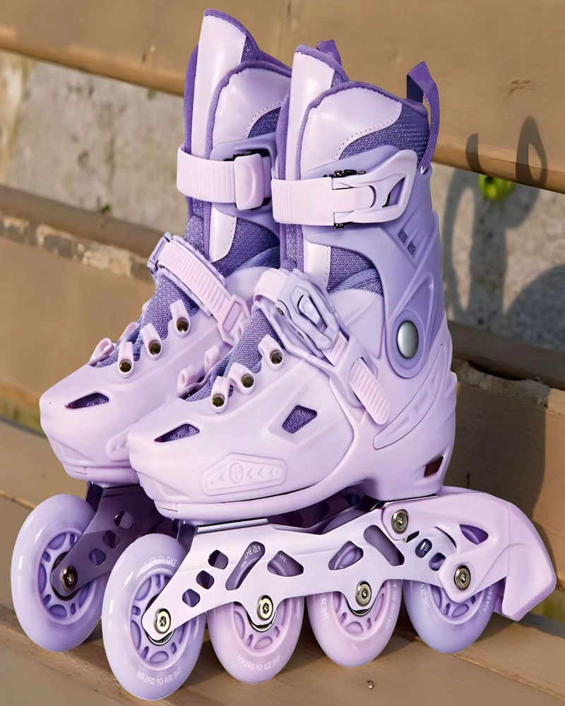 PATIN LINEAL CON LUCES MAS KIT TALLA M 33-35 LILA1 - 3