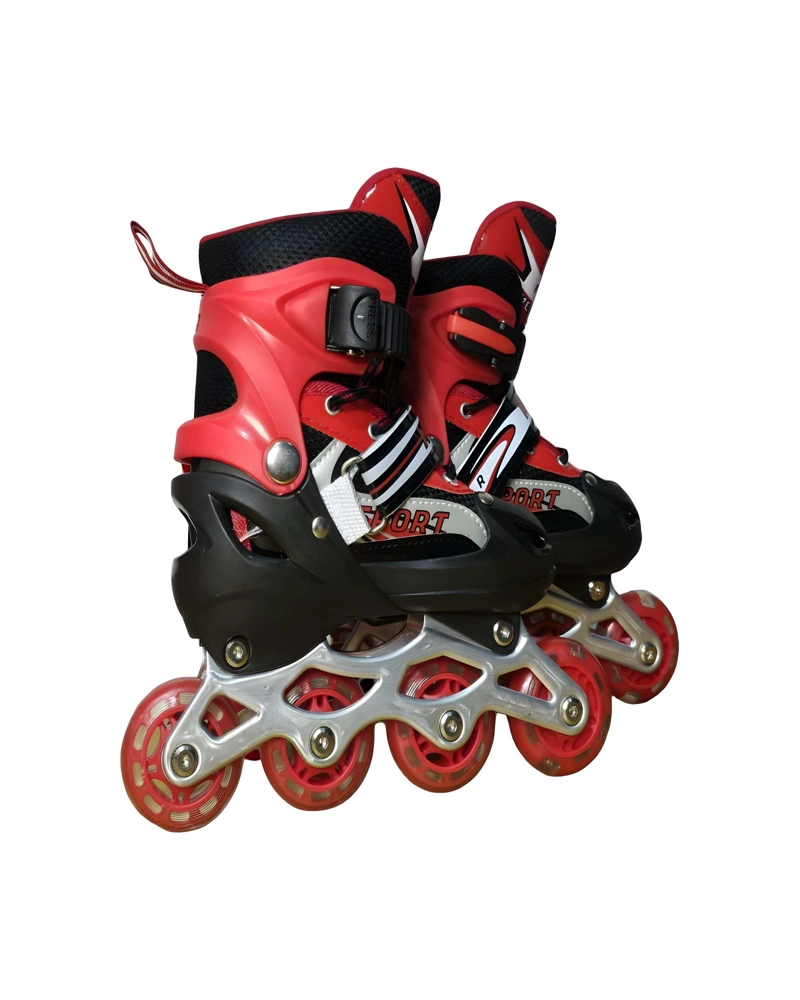 PATIN LINEAL CON LUCES MAS KIT TALLA S 31-34 ROJO - 2