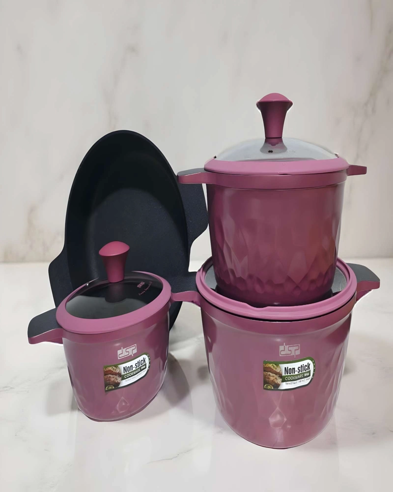 JUEGO DE OLLAS DE COCINA 7 PIEZAS MORADO - 4